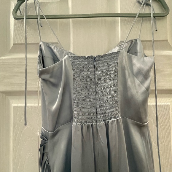 NWT Reformation Marguerite Silk Dress Size 6 in Horizon Blue - Picture 8 of 10